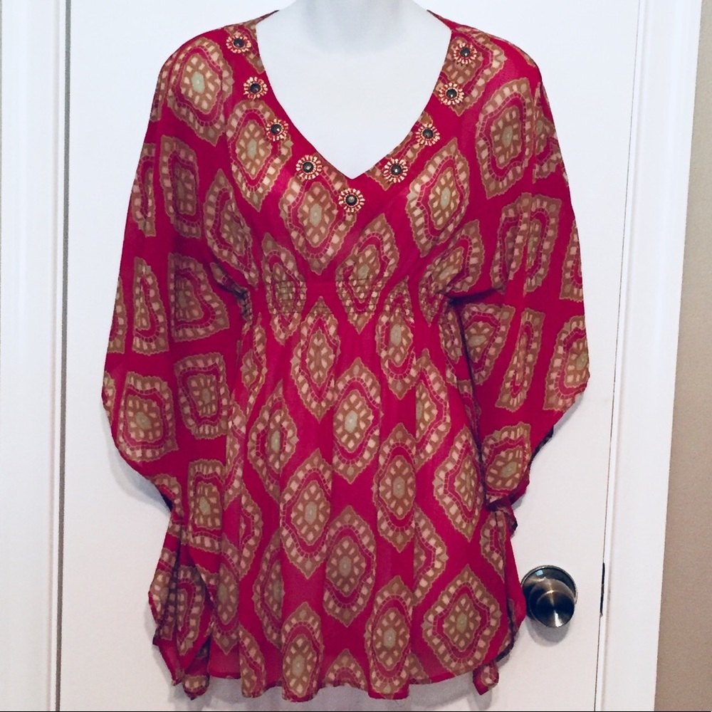 New York & Company Sheer Tunic
